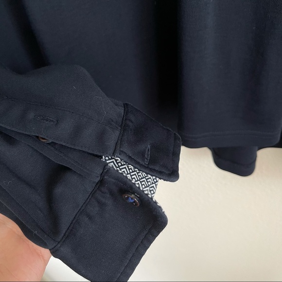 Ted Baker London Long Sleeve Polo Navy Shirt - Picture 6 of 7